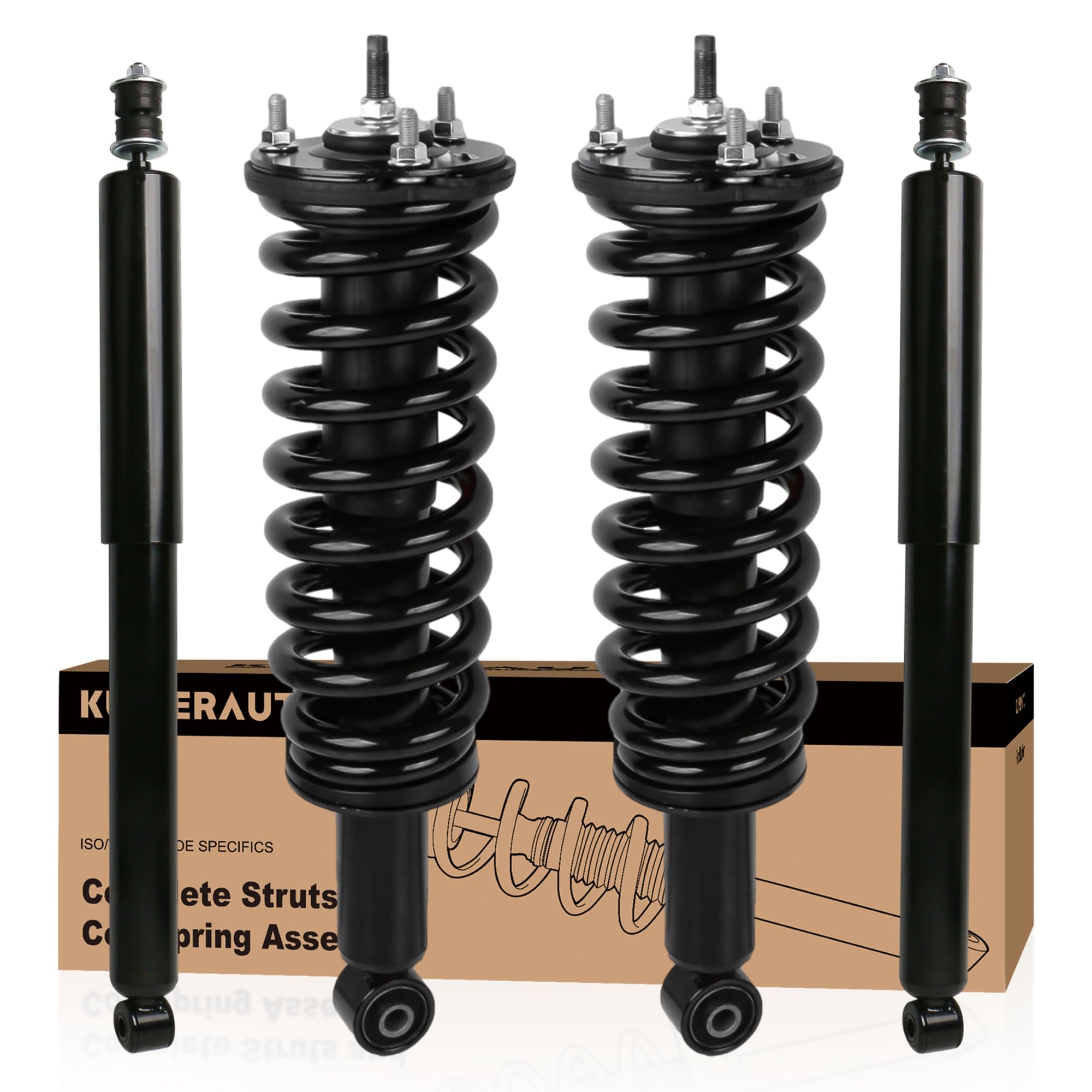 Photo 1 of ***VERY USED*** KUIPERAUTO Front and Rear Struts Complete Assembly Shocks Absorbers Compatible for 2000-2006 Toyota Tundra, 171347R 171347L 37238 4PCS