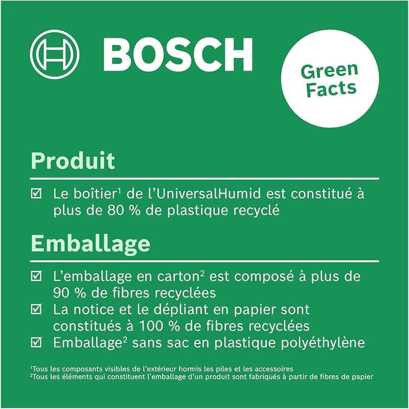 Humidimètre UniversalHumid (résultats précis grâce à la sélection du groupe de bois et aux témoins lumineux LED pour une interprétation facile, dans boîte carton pour e-commerce)