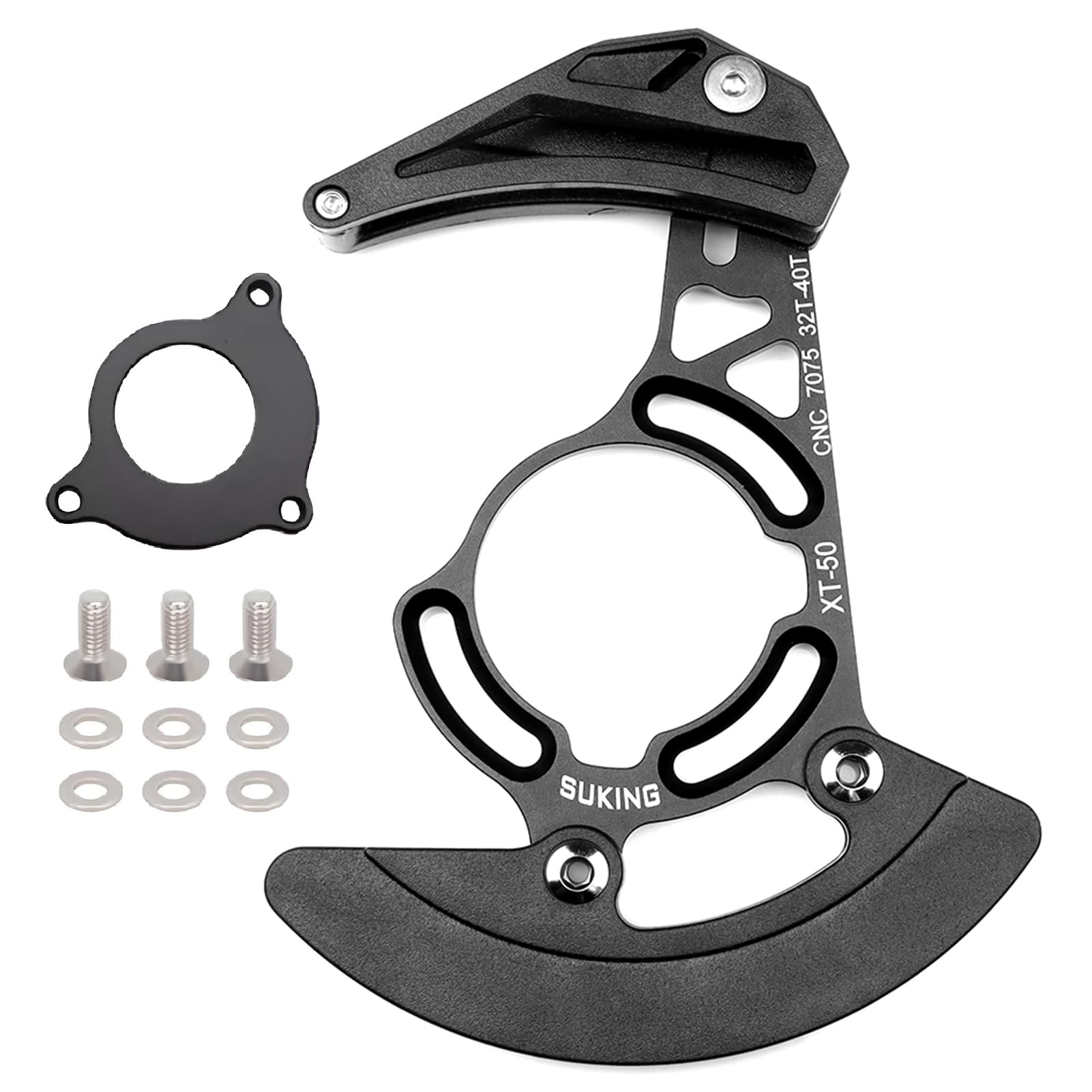 BESNIN Chain Guide 32-40T Single Disc MTB Chain Guide High-strength Aluminum Alloy Mountain Bike Chain Protector for ISCG05 Mounting Systems