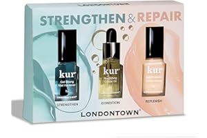 LONDONTOWN Strengthen & Repair Trio - Strengthening Moisturizing Nail Care for Healthy Growth Treatment for Damaged Nail - Conditioning Set for Long Healthy Regrowth