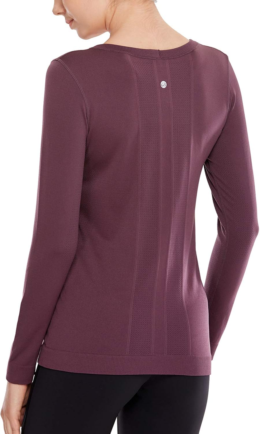 CRZ YOGA Women's Seamless Athletic Long Sleeves Sports Running Shirt Breathable Gym Workout Top at  Women’s Clothing store