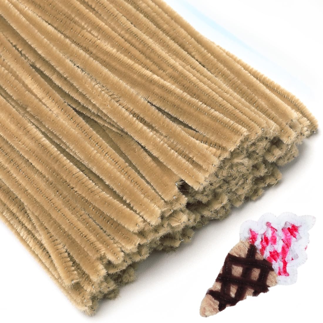 Eppingwin 200pcs Pipe Cleaners, Light Coffee Pipe