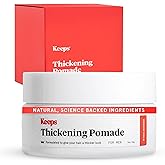 Keeps Matte Thickening Hair Pomade for Men - All-Day Medium Hold Styling Pomade with Natural Ingredients for Visibly Thicker, Fuller Hair - Biotin, Caffeine, Green Tea & Saw Palmetto