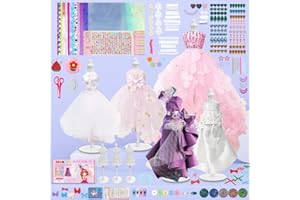 MORITA BOKUJO 650 + Pcs Fashion Designer Kit for Girls with 2 Mannequins, Kids' Sewing Kits Creativity DIY Arts & Crafts Kit Sewing Kit for Kids Learning Toys for Girls Ages 7 8 9 10 11 12.