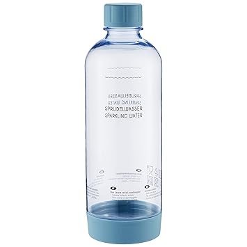 Levivo PET-Flasche mit Schraubverschluss, passend für viele SodaStream Sprudler, Blau, 1.0 Liter – hochwertige Kunststoff Fla