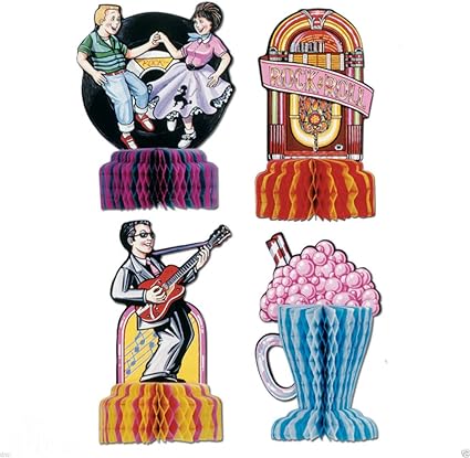 Amazon Com 4 Fabulous 1950s Sock Hop Grease Party Mini