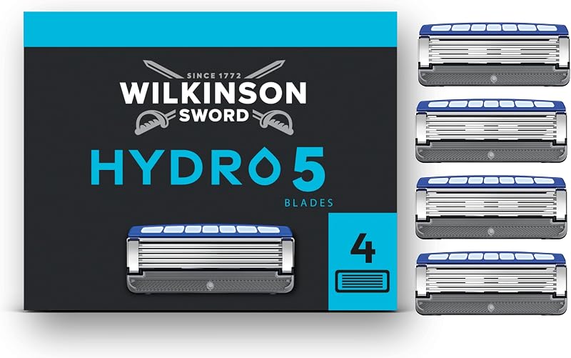Recargas de navalha Hydro 5 masculinas, embalar 4 unidades