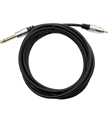 6.35mm To RCA Audio Cable - 6 Foot Gold Plated Mono TS To RCA Interconnect