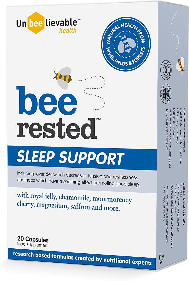 Unbeelievable Bee Rested Sleep Support Supplement - 9 Therapeutic Ingredients