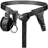 4PCS Medieval Leather Sword Frog Dagger Holder Belt Rapier Scabbard Viking Knight Renaissance Belt Pouch Halloween Costume