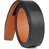 SENDEFN Ratchet Belt Replacement Strap 1 3/8", Leather Belt Strap for 35MM Slide Click Buckle