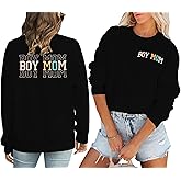 SFHFY Womens Mom Sweatshirts: Mama Crewneck Sweatshirt Casual Mom Life Pullover Mama Mode Long Sleeve Shirt Mommy Tops
