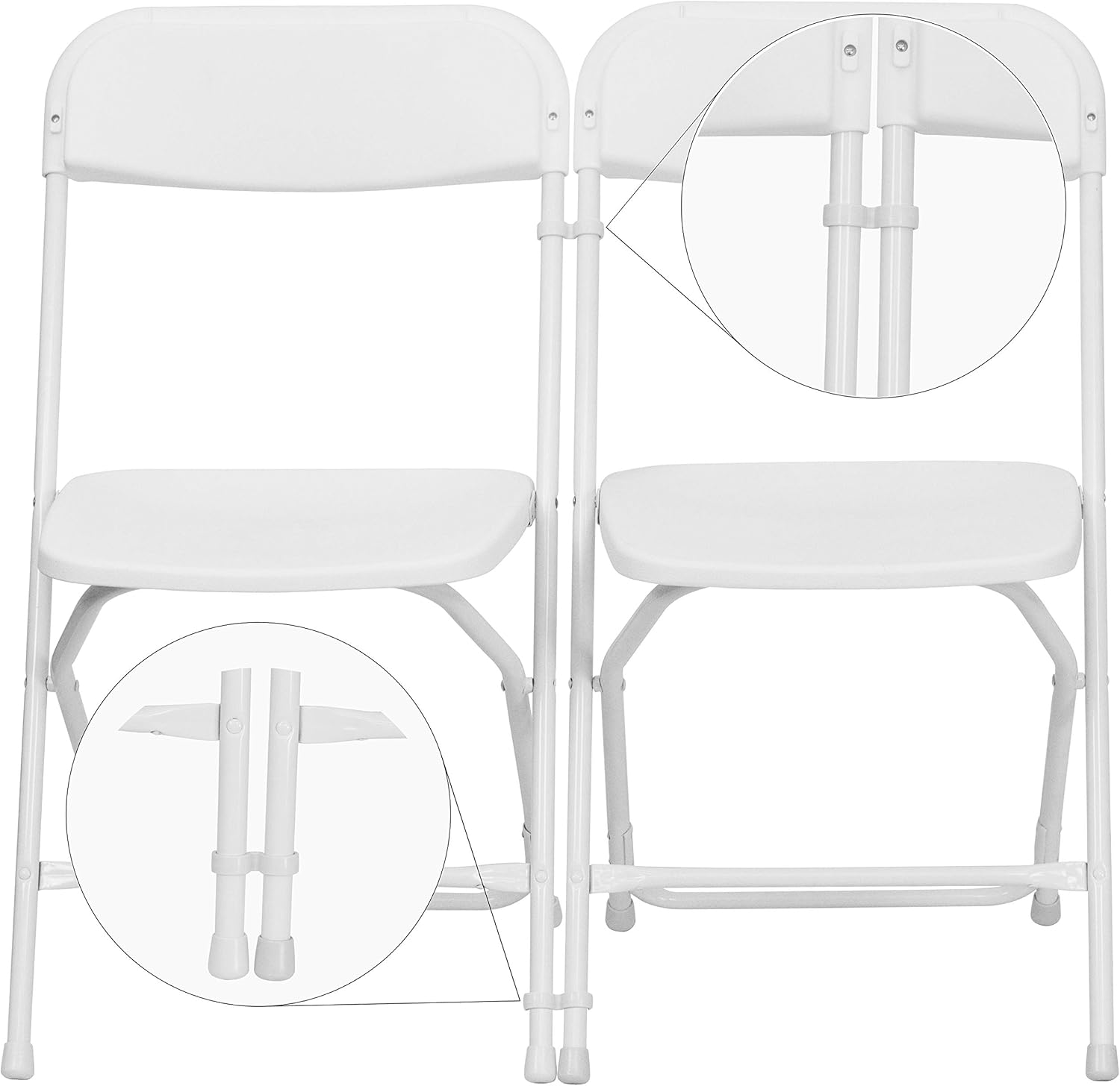 Flash Furniture HERCULES Series 650 lbs capacity Premium Plastic Folding Chair - White (10 Pack): Furniture & Decor