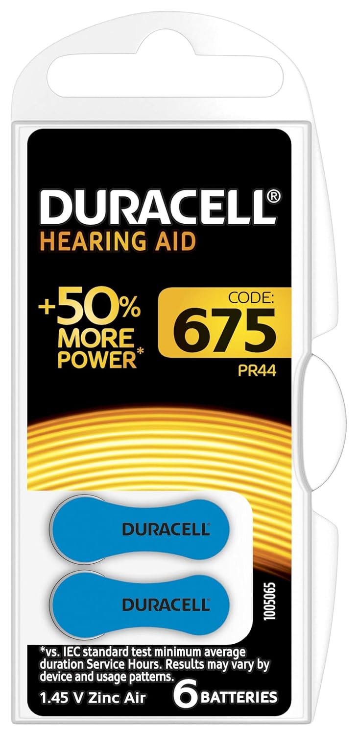 Duracell Hearing Aid Batteries Size 675, Pack of 6 Amazon.co.uk
