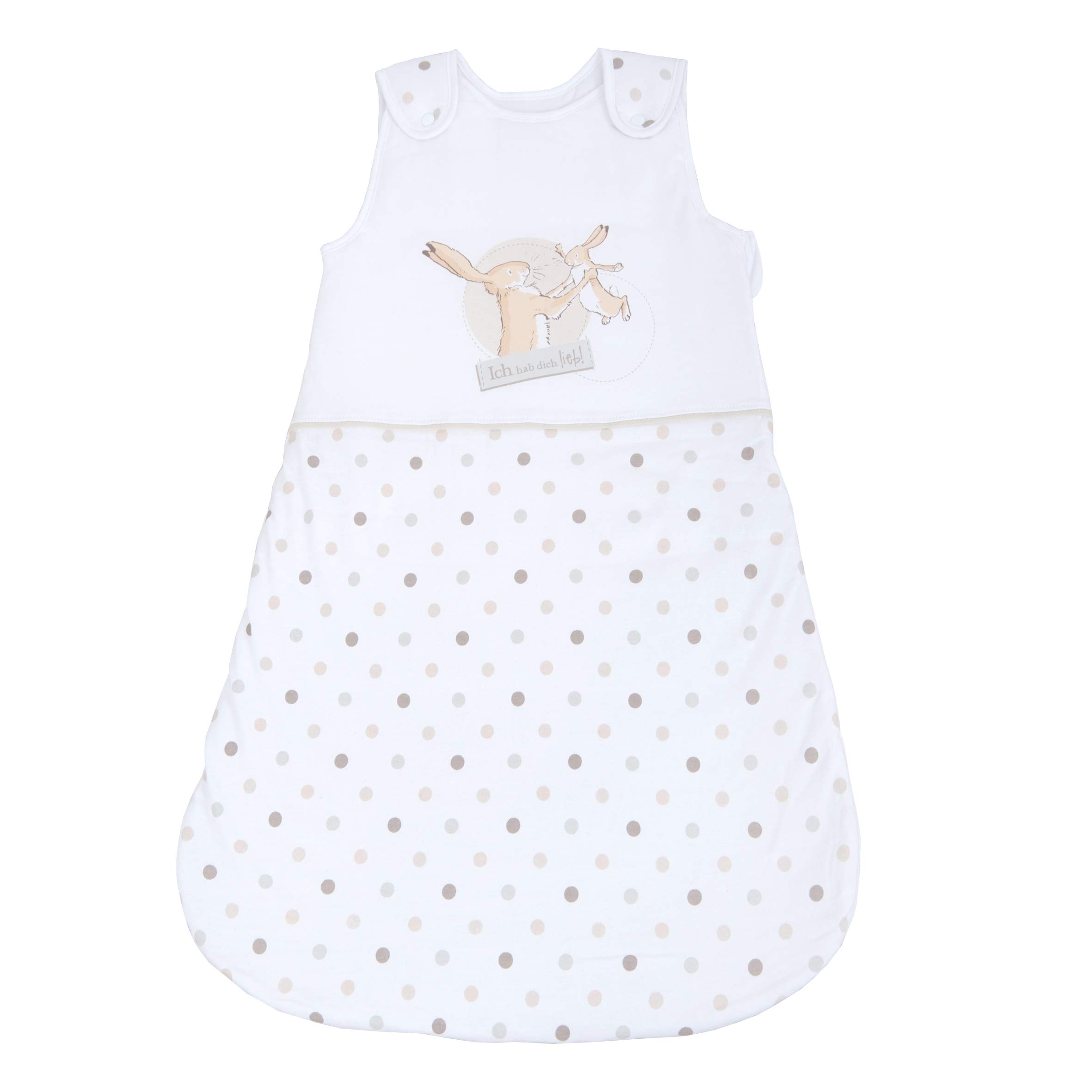 Herding Baby-Sleeping Bag, Weißt du Eigentlich wie Lieb…, 70 cm, Side Zipper and Snap Fasteners, White, Upper Part Cotton/Filling: 100% Polyester