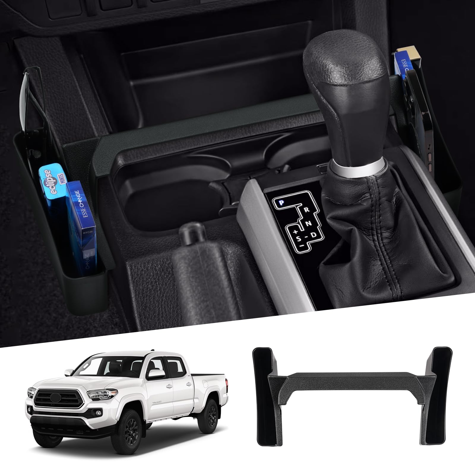 Photo 1 of Autorder Gear Shift Organizer for 2016-2020 2021 2022 2023 Toyota Tacoma Accessories Center Console Organizer Gear Shift Organizer Insert Tray with Anti-Slip Mat