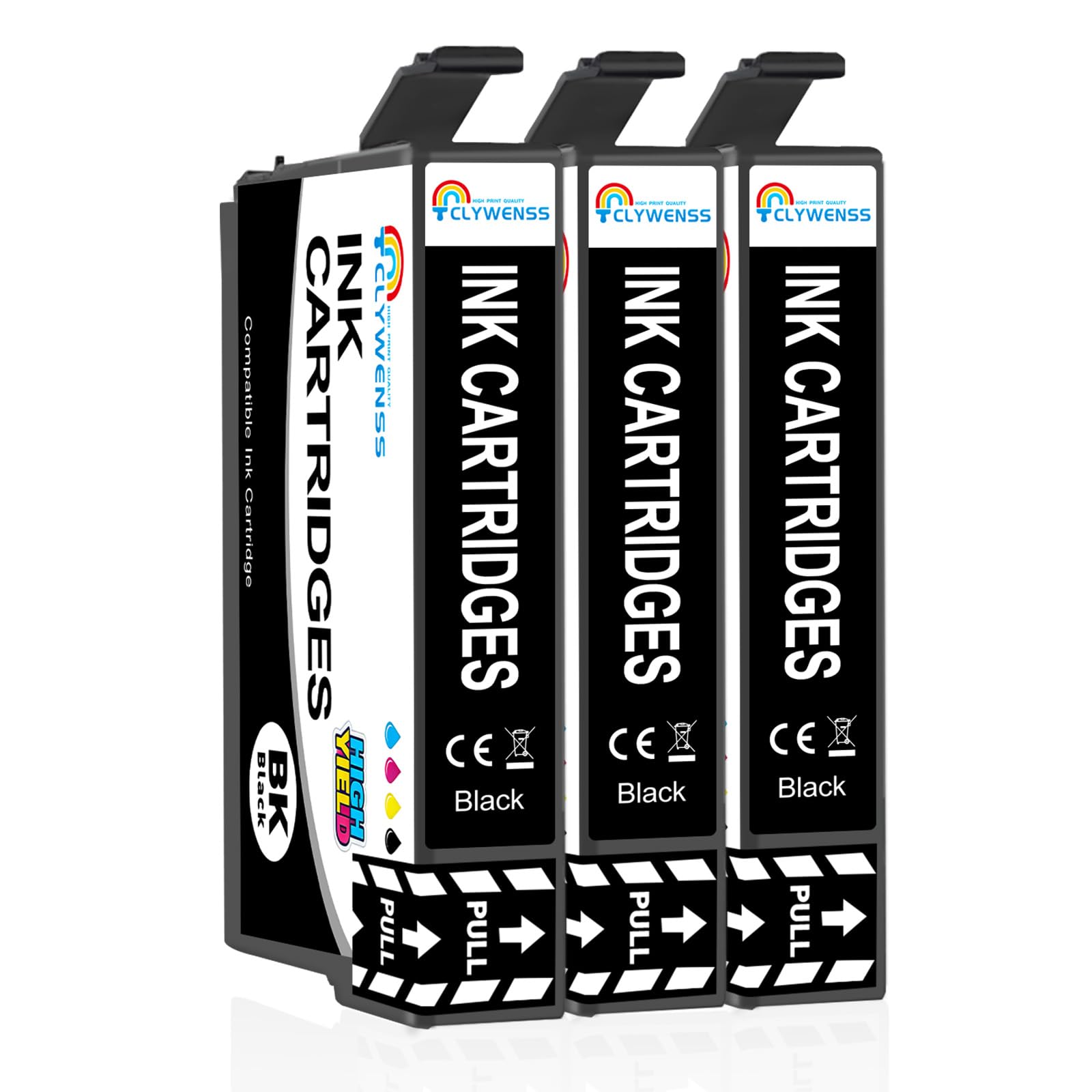 CLYWENSS Compatible 405XL Ink Cartridges Replacement for Epson 405 XL Black for WorkForce Pro WF-4820 WF-3820 WF-7310 WF-7830 WF-7835 WF-7840 WF-4830 WF4820 WF3820 WF7835 WF7840 WF4830 Printer, 3-Pack