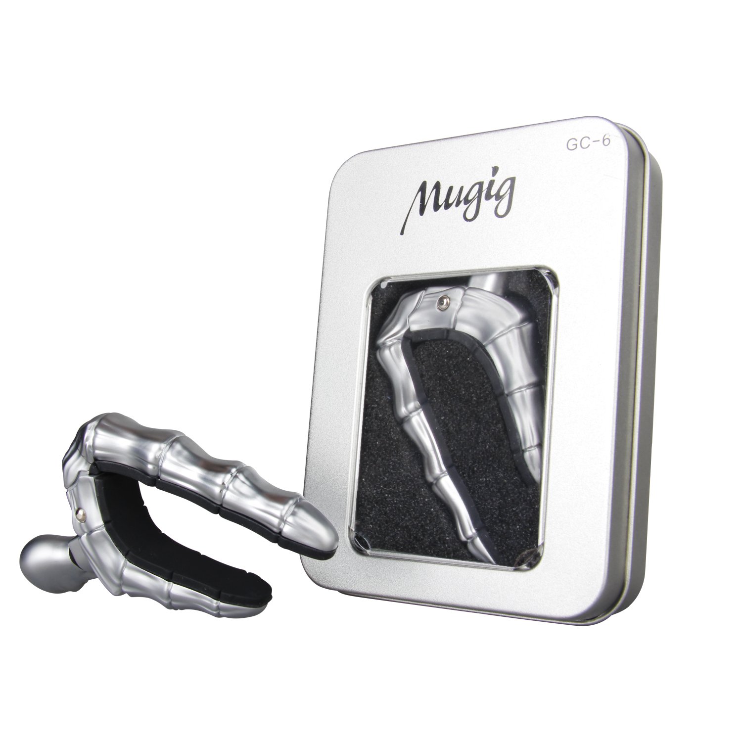 Mugig Guitar Capo Demon Style Deluxe Guitar Clamp for Bass Acoustic Guitar Electric Guitar Glossy Stainless Steel