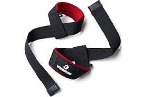 VINSGUIR Lifting Straps Wrist Straps for Weightlifting, Deadlift Straps Wrist Wraps for Workout, Gym Hard Pull Weight Lifting Straps with Padded Wrist Support, for Men and Women (Pair)