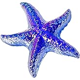 LONGWIN Handmade Glass Starfish Decor for Home Collectible Figurines Sea Animal Beach Coastal Sculpture for Tabletop Centerpiece Ocean Themed Gift