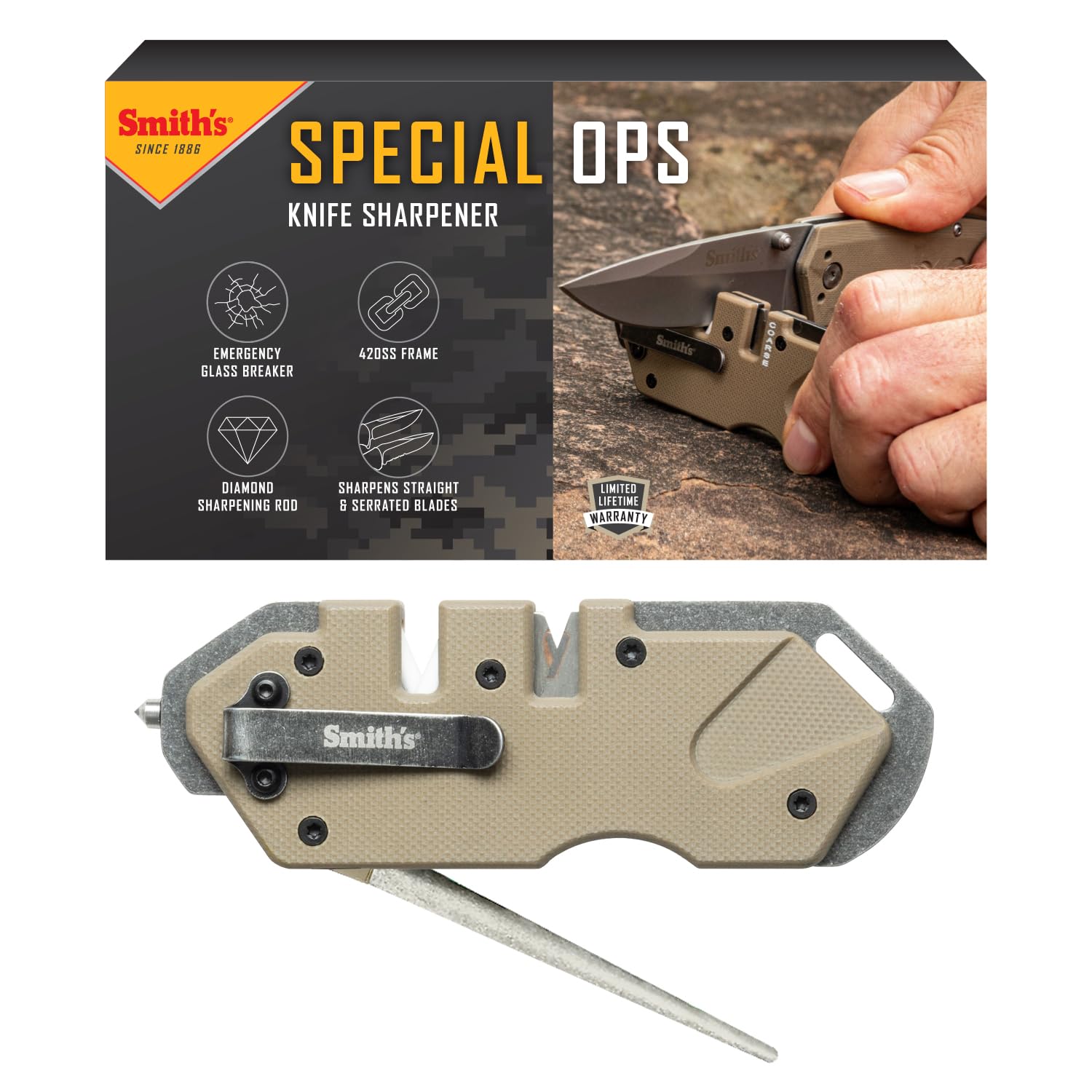 Smiths PP1 Tactical Sharpener Desert Tan - 50980