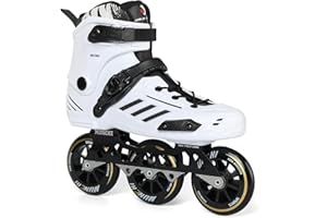 JGMLZK 3 Wheels Fitness Inline Speed Skates for Unisex,110mm Roller Skates Blades