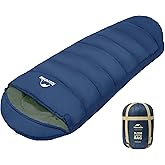 Naturehike Mummy Backpacking Sleeping Bag for Cold Weather, Winter Camping Sleeping Bag for Adults, Cotton Comfortable Sleepi