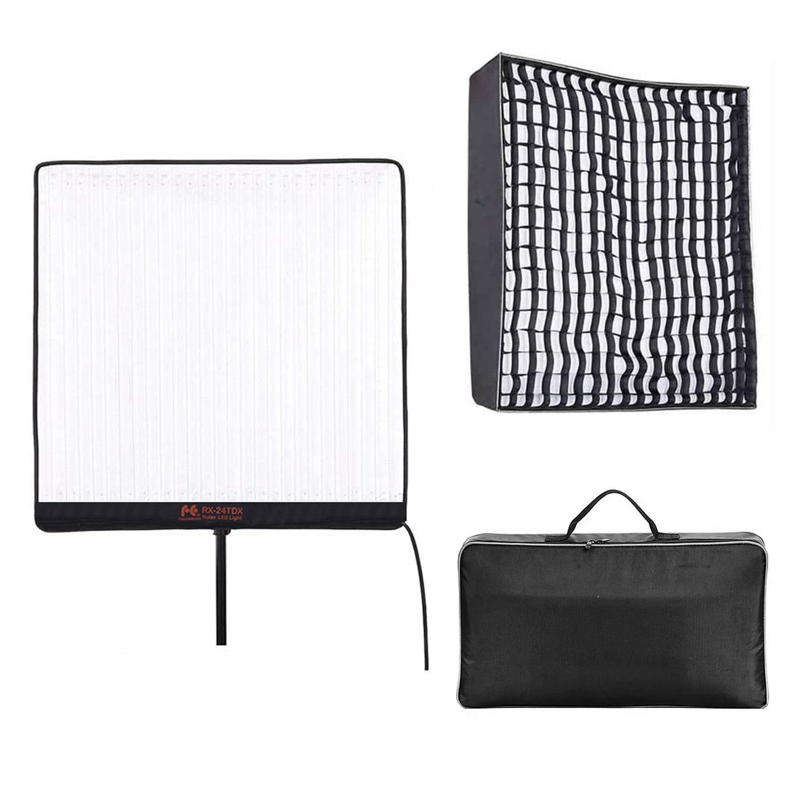 Falcon Eyes Flexible Rollable Led Video light Dimmable 3000K-5600K Led Studio Photography Light (24TDX+SBHC)