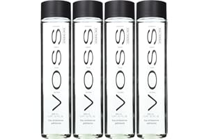 VALUBNDL: PREMIUM VOSS BOTTLED WATER - LARGE GLASS BOTTLES SERVINGS - Custom VALUBNDL Branded Pack of 4 (BULK 3200ML!) (SPARK