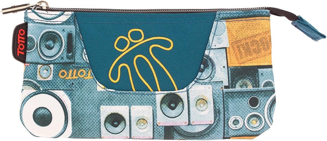 Totto Pencil Cases, Blue and Grey, Size 5-22 Centimeters