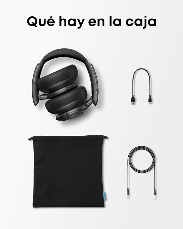 Q30 de Anker Cascos Bluetooth con ANC Híbrida, Hi-Res, 50H