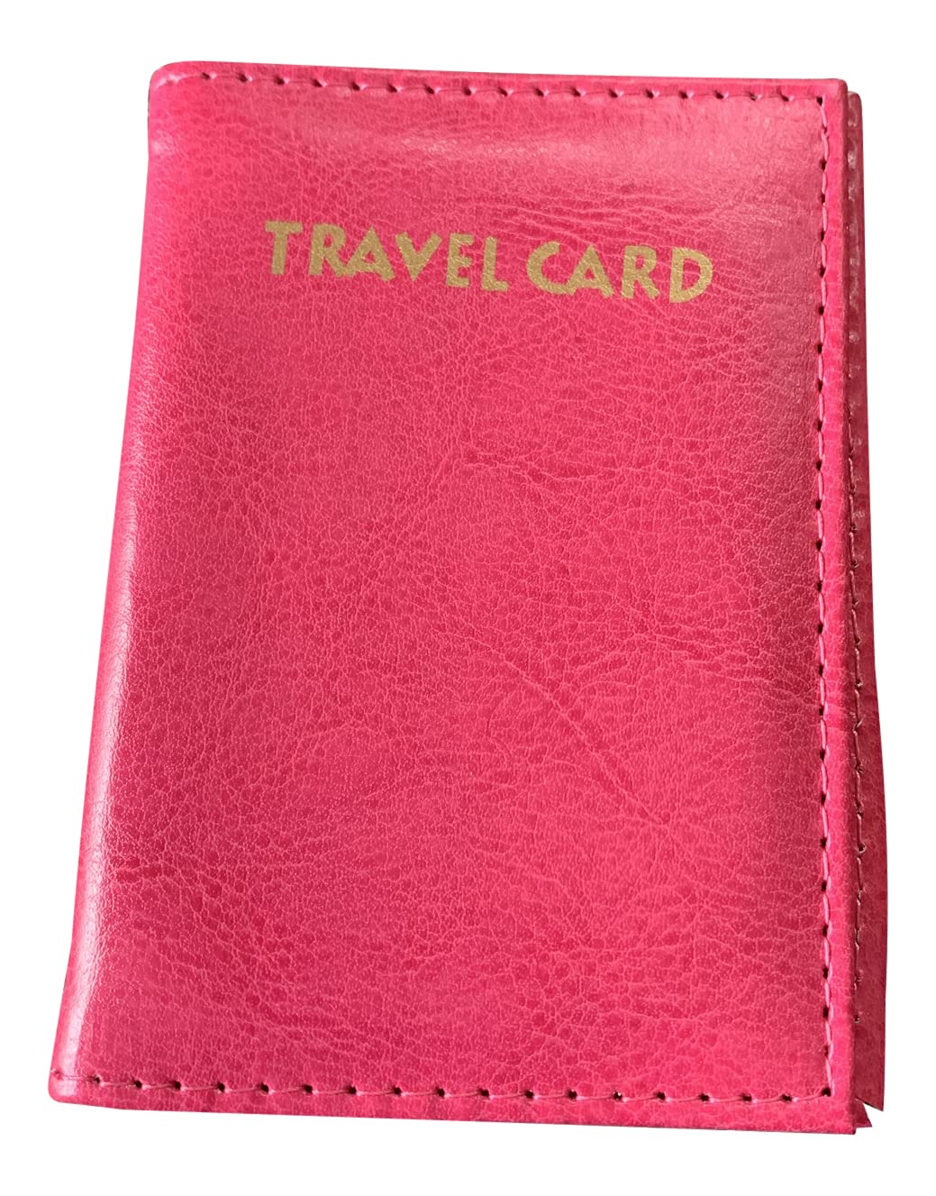 Lorenz Leather Effect Grained PU Travel Id Pass Card Holder with Rear Id Window - Pink