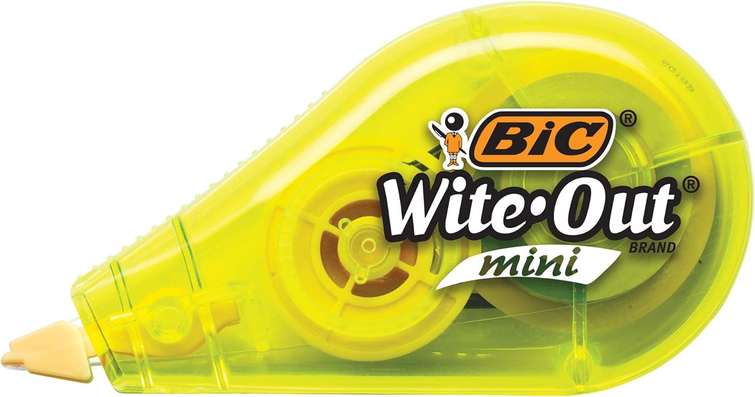 BIC Wite-Out Brand Mini Correction Tape, White, 12-Count : Office Products