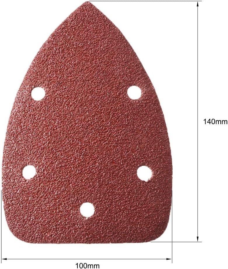 sourcing map Detail Sander Sandpaper, Triangular Sanding Paper, Hook and Loop Sanding Pads, Triangle Oscillating Multi Tool - Image 3
