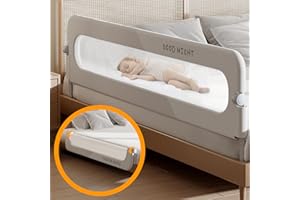 strenkitech Foldable Toddler Bed Rails - Kids Guard Bumper for Crib Safe Bed Side Rail for Twin Queen King Full Size Beds (59inch)
