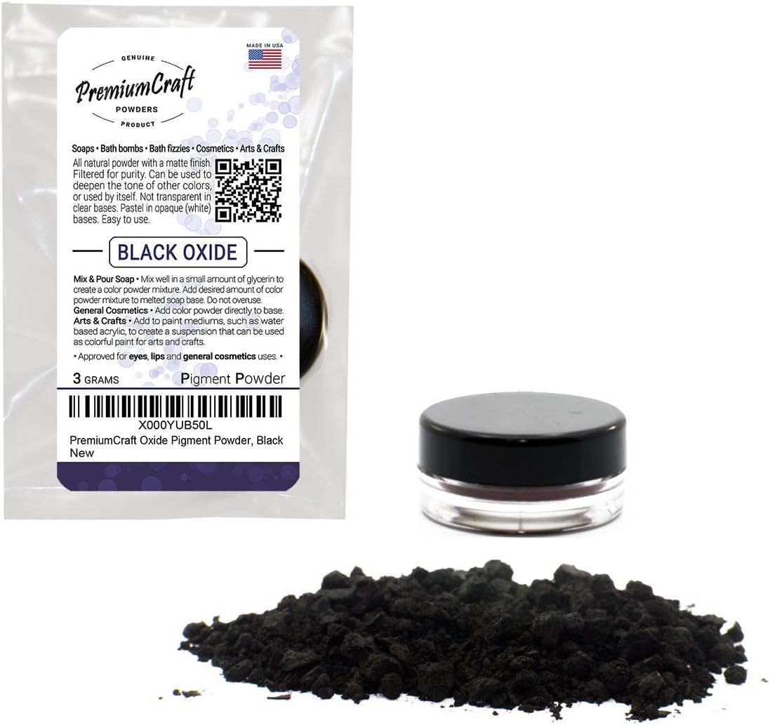 PremiumCraft Black Oxide Pigment Soap Dye Powder - Made in USA