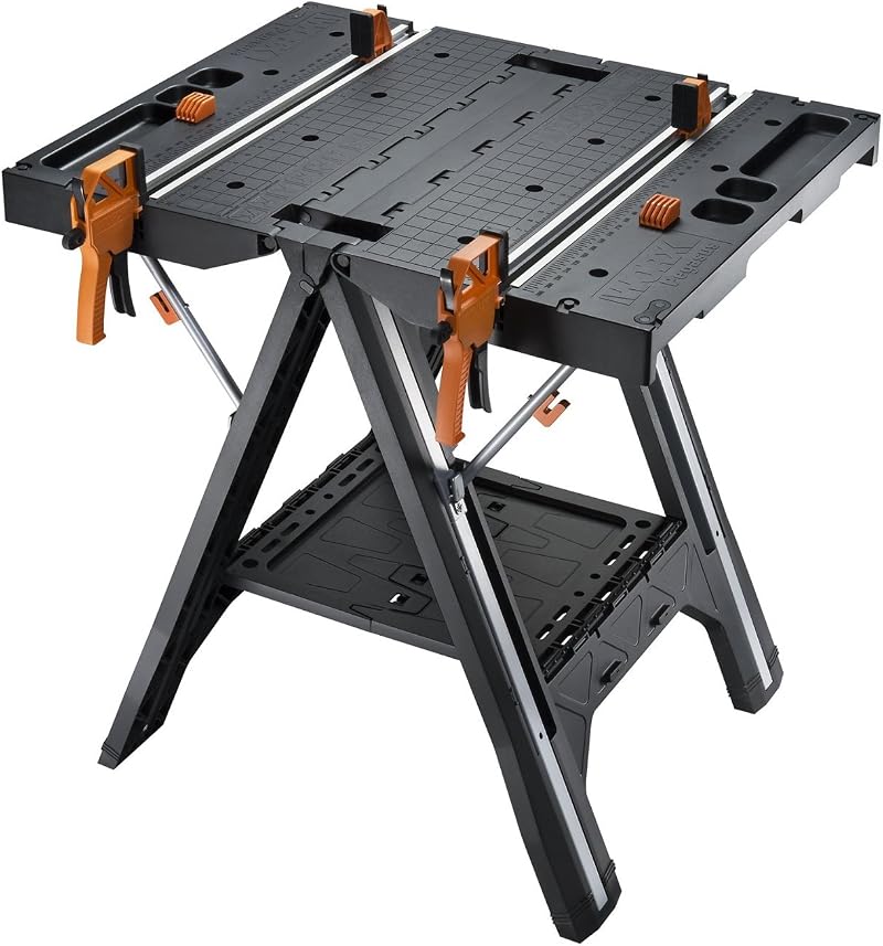 WORX Pegasus WX051 Versatile Folding Work Table Sawhorse with Clamps