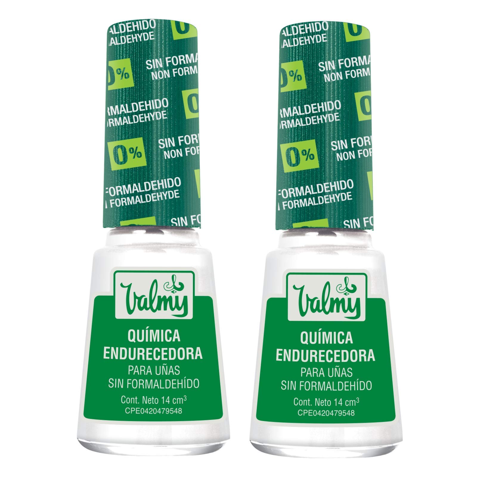 Valmy Chemical Nail Hardener, Formaldehyde Free 7 Free, Strengthening and Protective Treatment (14ml each)