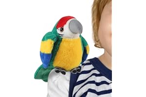 Shoulder Plush Parrot Magnet, Magnetic Shoulder Parrot, Bird Stuffed Animal Pirate Costume Accessories Cosplay Prop for Hallo