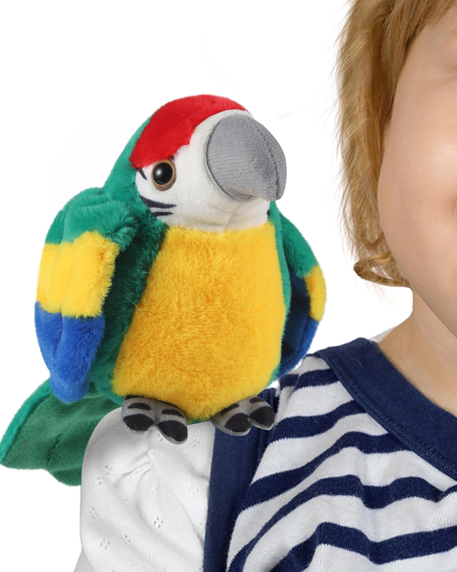 Photo 1 of Roicaholy Shoulder Plush Parrot Magnet, Magnetic Shoulder Parrot, Bird Stuffed Animal Pirate Costume Accessories Cosplay Prop for Halloween