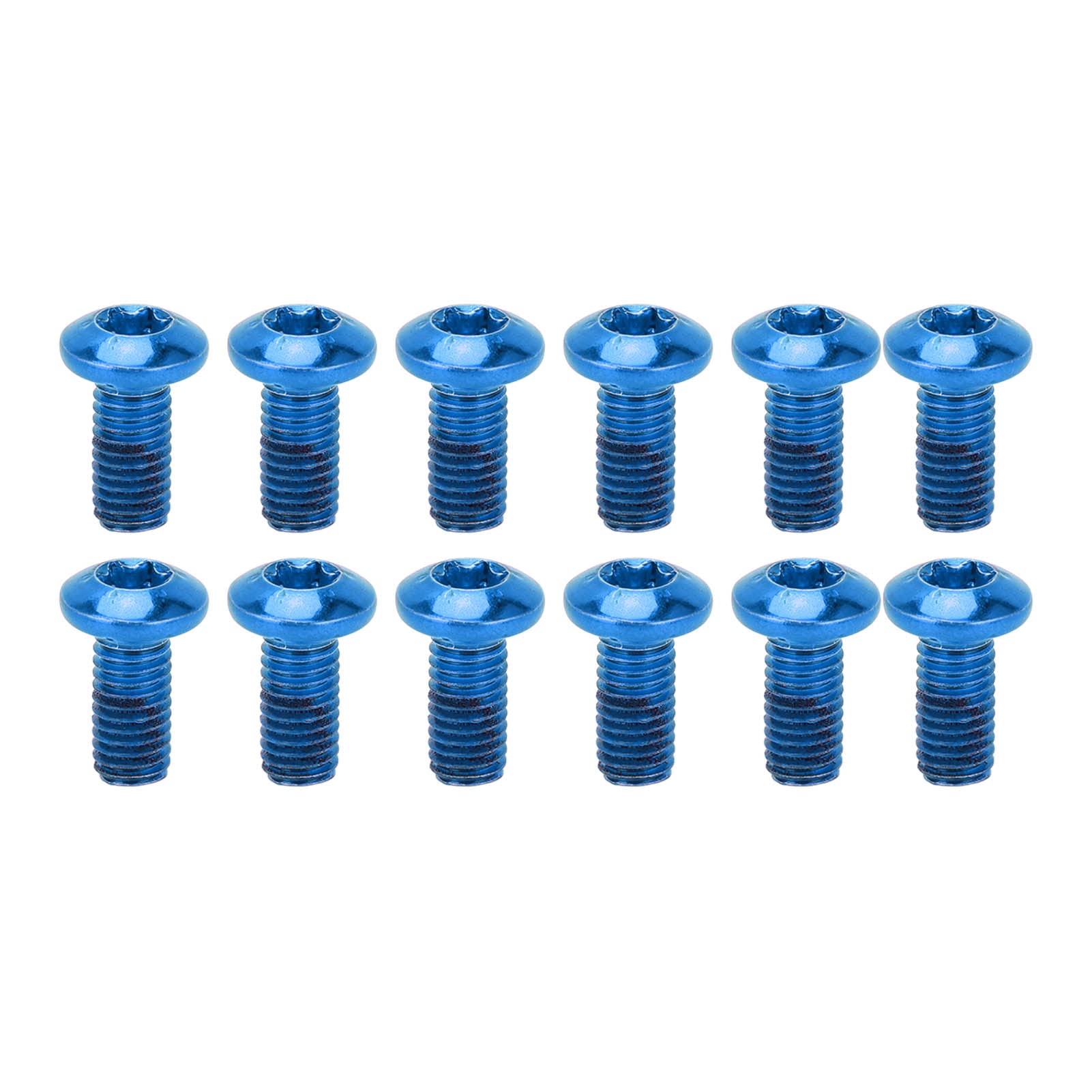 Bnineteenteam Bike Disc Brake Rotor Bolts, 12 Pcs Aluminium Alloy Bike Disc Brake Rotor Bolts Bike Disc Brake Rotor Bolts Screws for MTB(blue) Bicycles and spare parts