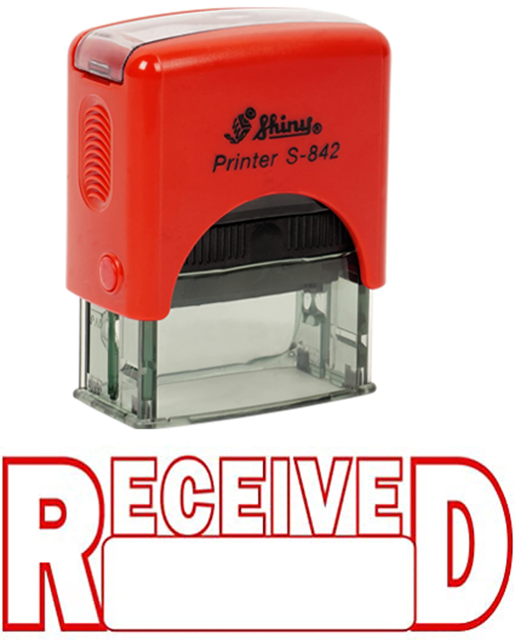 Received Self Inking Rubber Stamp Office Stationary Custom Shiny Stamp