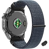MDBBLBM 26mm Watchband Compatible with Garmin Fenix 8 pro/tactix 8 AMOLED-51mm/Fenix 7X/6X/5X/7X Pro/6X Pro/5X Plus/3 HR,Nylon Elastic Braided Strap For Descent Mk2i/3i/quatix 8 51mm/Enduro3 2