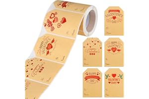 GLHAOSS 200 PCS Heart-Shaped Valentine'S Day Stickers,2 * 3Inch Happy Valentine'S Day Decorative Labels,Heart-Shaped Stickers,Love Decorations, Anniversary Wedding Commemorations,Love Decorative Stickers