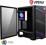 MSI MPG VELOX 100P AIRFLOW Mid-Tower PC Case E-ATX Tempered Glass 4 Fans Mystic view 2