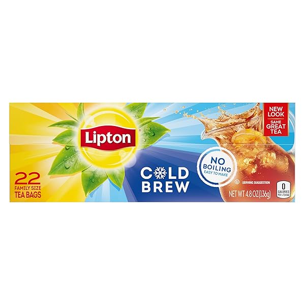 LIPTON COLD BREW ICED TEA BAGS, FAMILY SIZE...