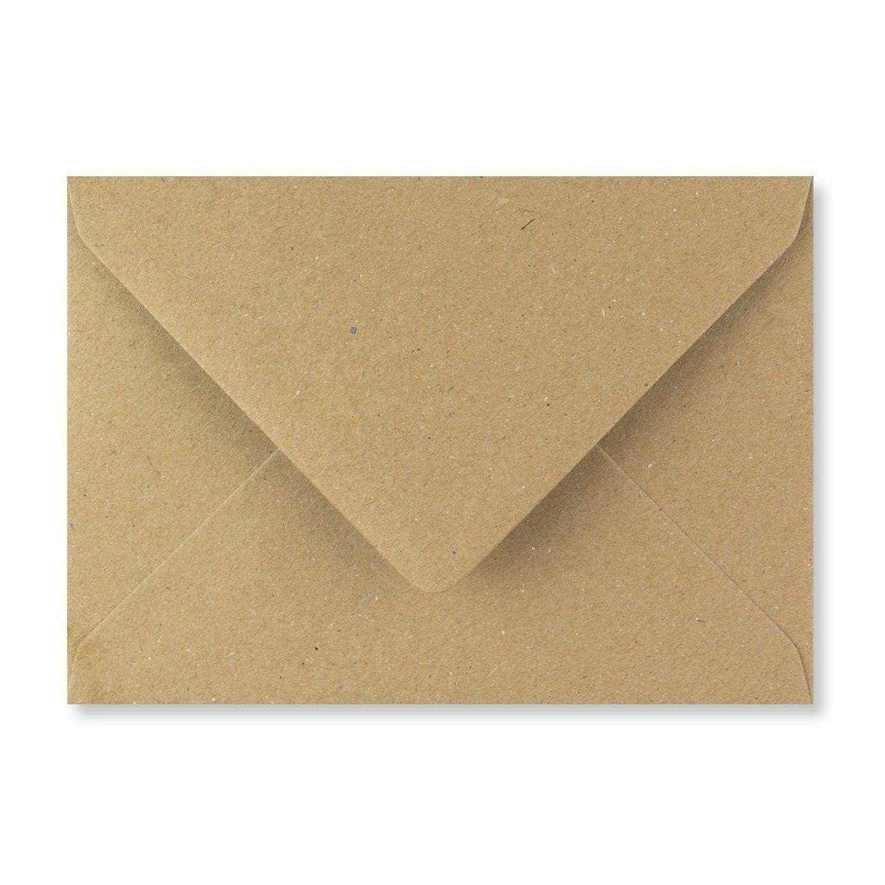 5" x 7" / 133mm x 184mm Coloured Envelopes (100gsm) Perfect for Christmas Cards, Greeting Cards, Wedding Invitations, Gift vouchers and Many More- Set of 100 Envelopes (Brown Kraft)