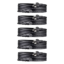 Amazon Basics PC Power Cord, 10 feet, 5-Pack, AC