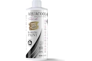 AQUACOOL TREND MAC paint - All In One Chalk paint - incredibly durable - Furniture, Cabinet, Countertop, Tile paint - no primer or sanding needed - Professional quality - Matte Finish. 16.9 Fl Oz (RAL 9005 Jet Black)