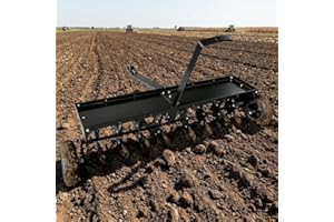 Garvee Heavy Duty 48" Tow Behind Lawn Aerator, Core Plug Design with 3-Inch Spikes, All-Purpose Hitch, Pneumatic Wheels for C
